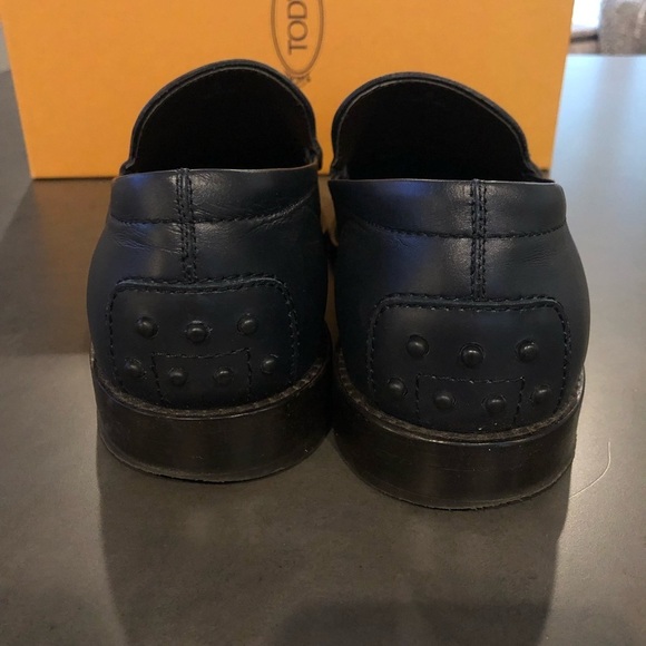 Navy Tods Men’s Loafers Shoes Size 9 - Picture 2 of 5